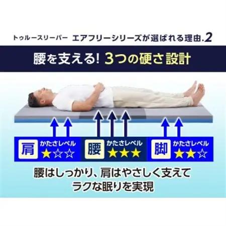 トゥルースリーパー　エアフリー　三つ折りタイプ(セミダブル)【1593348】