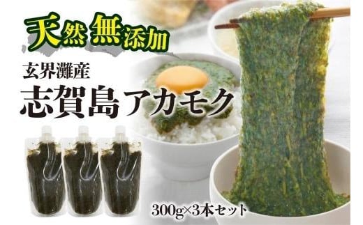 
天然無添加　玄界灘産　天然アカモク　300g×3本＜福岡市＞
