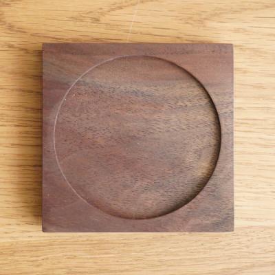 ふるさと納税 府中市 府中市の家具　木製オリジナルコースター　ウォールナット材