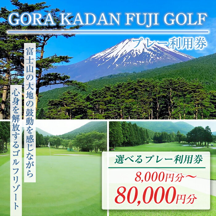 【ふるさと納税】GORA KADAN FUJI GOLF利用チケット | 計8000円分〜 選べる 利用券 チケット 1枚 4000円×2枚〜 5枚 10枚 20枚 ゴルフ ゴルフ場 ゴルフプレー券 ゴルフ利用券 富士山 おしゃれ ゴルフコース リゾートコース 券 静岡県 小山町 送料無料