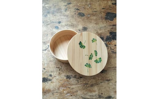 
             東京曲げわっぱ  「桑都八王子物語」  イチョウ（緑）| 食器 弁当箱 木製 和風 贈り物 送料無料 東京 八王子
          