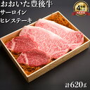 【ふるさと納税】おおいた豊後牛サーロイン・ヒレステーキ 各2枚セット 牛肉 お肉 お楽しみ 人気 国産 黒毛和牛 霜降り 食べ比べ ギフト 贈答 ＜122-012_5＞