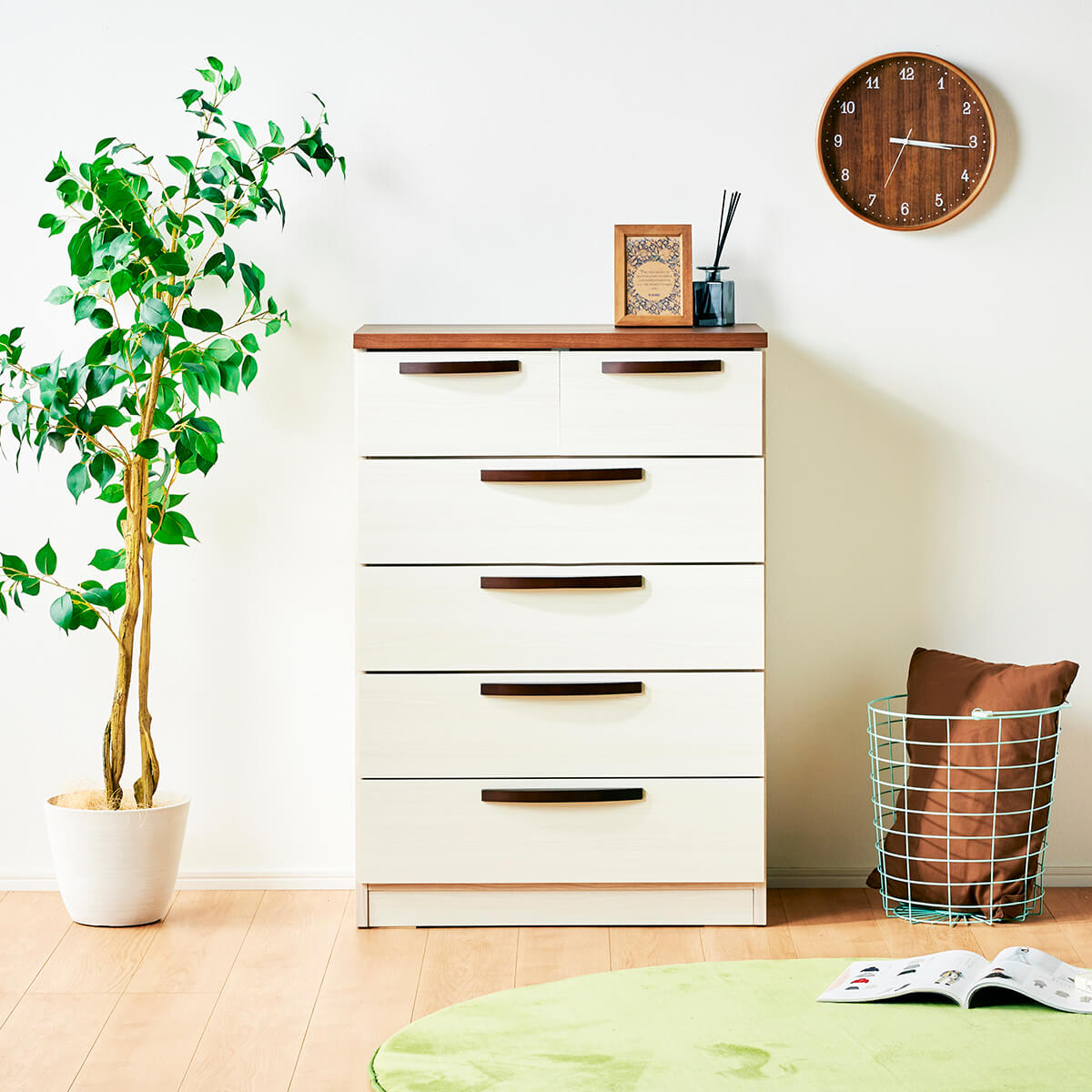 アベニール 70-5段 チェスト【諸富家具】：C143-016