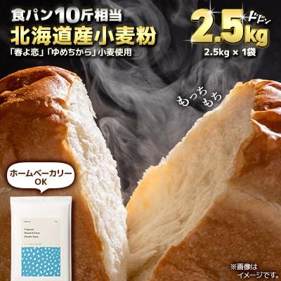 ふるさと納税 室蘭市 北海道産 「春よ恋」「ゆめちから」ブレンド小麦粉 パウダースノー(パン用強力粉)2.5kg