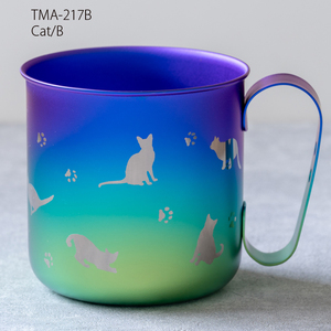 チタン製デザインマグカップ Cat / B 320ml