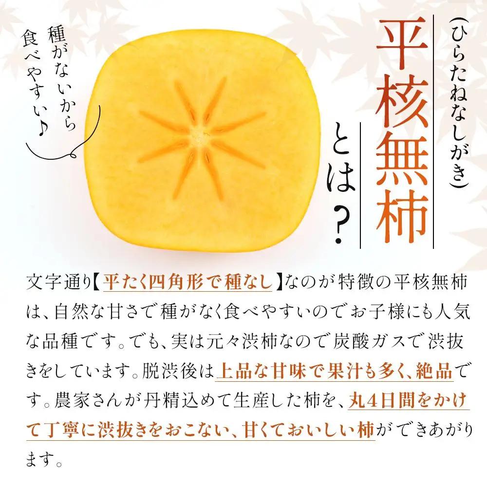 和歌山県産 訳あり 平核無柿 7.5kg L ~ 2L たねなし柿 ［2026年10月上旬～発送］