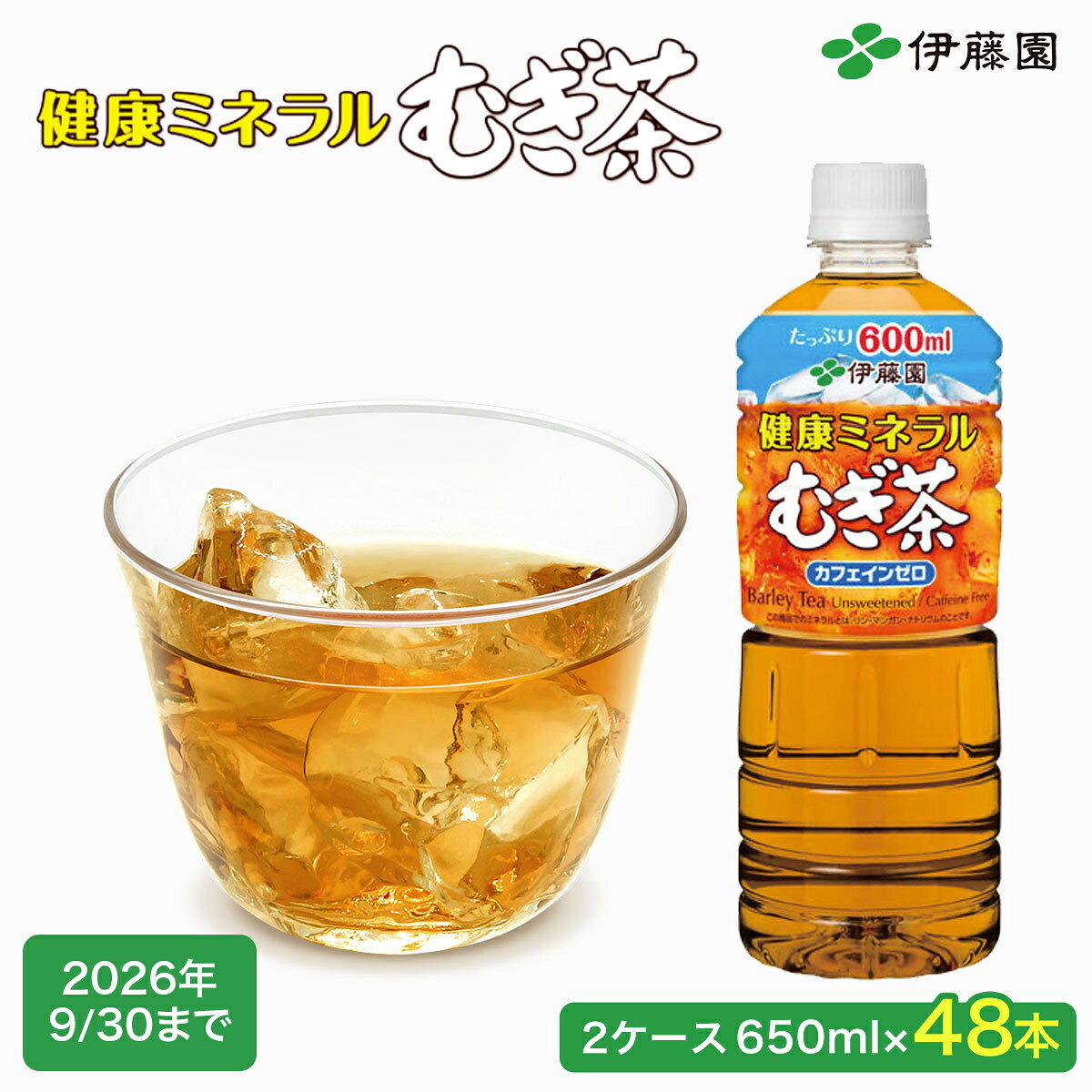 【ふるさと納税】【9/30受付終了】【伊藤園】健康ミネラル麦茶 2ケース（650ml×48本） TMP013