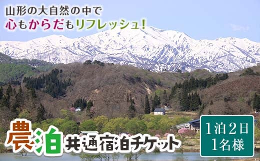 農家のお宿に泊まって農山村を楽しむ！「農泊」共通宿泊チケット F2Y-2010