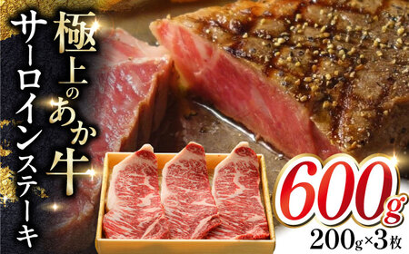 あか牛サーロインステーキ 200g×3枚 【有限会社 三協畜産】[YCG112]