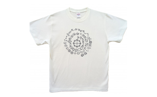 Tシャツ カタカムナ 麻炭 白 (半袖 160サイズ)【1619673】