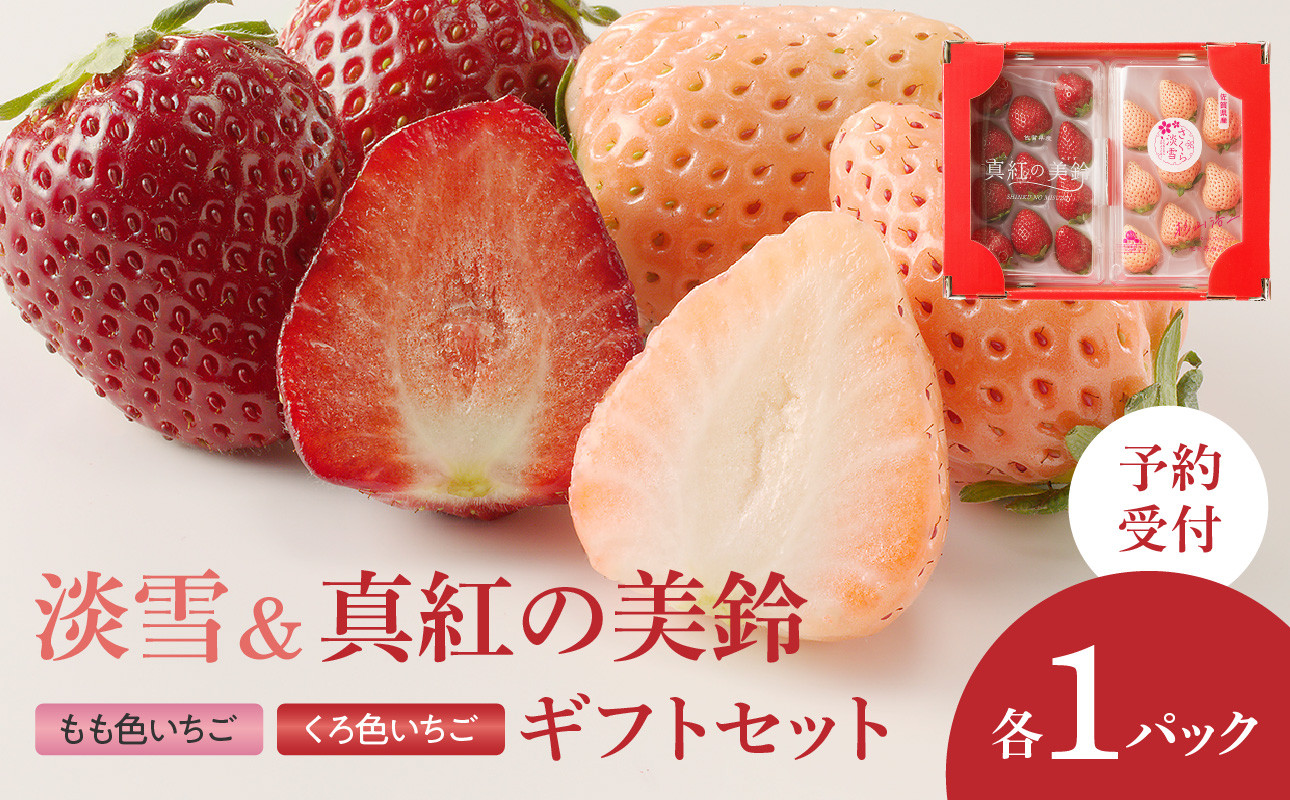 
                  ★予約受付★杉山いちご農園 もも色いちご（淡雪）＆黒色いちご（真紅の美鈴）セット　2027年1月～5月中に順次配送 ／ 白いちご あわゆき 黒いちご 真紅の美鈴 苺 希少 果物 くだもの フルーツ デザート 旬 食べ比べ ギフト
                