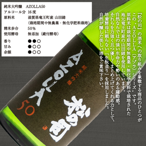 松の司 純米大吟醸 「AZOLLA50」 720ml 金賞 受賞酒造  (日本酒 地酒 一升瓶 日本酒 清酒 日本酒 ギフト 日本酒 お歳暮 日本酒 プレゼント 日本酒 松瀬酒造 日本酒 滋賀 日本酒