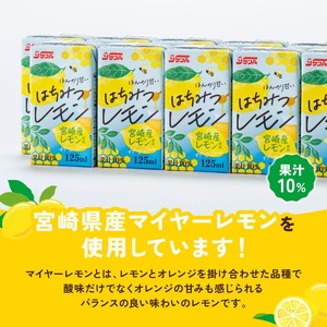 サンAはちみつレモン　125ml紙パック×24本 【 飲料 ジュース はちみつ レモン れもん マイヤーレモン 九州産 紙パック 送料無料 】