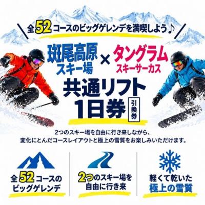 ふるさと納税 飯山市 【早割】2026-2027 斑尾全山共通券(マウンテンパス)1日リフト券引換券 1枚