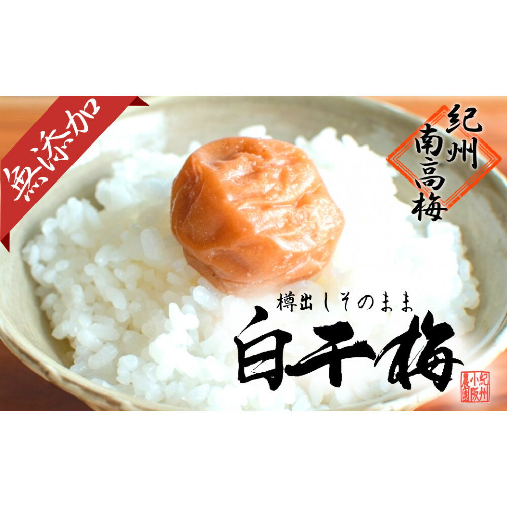 【ふるさと納税】無添加　白干梅　(2L～3Lサイズ、800g）紀州南高梅　【梅農家厳選　手づくり梅干】 | 白浜町 無添加製法 天然塩使用 大粒梅 手づくり梅干し 人気 おすすめ 和歌山産 ご飯のお供 健康 保存食 お取り寄せ 送料無料 ふるさと納税