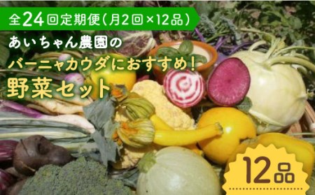 【12品×24回定期便】「バーニャカウダなどに♪」あいちゃん農園のお野菜の詰め合わせ [FAA031]