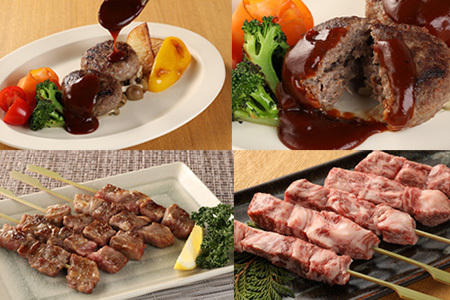 【父の日までにお届け（6月17日～19日発送）】飛騨牛串焼き・飛騨牛ハンバーグセット（牛串 10本・ハンバーグ 100g×2個）【22-33f】