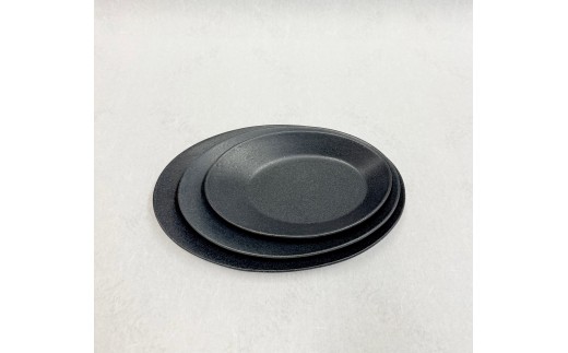 「鹿追焼」黒釉楕円皿セット 【 ふるさと納税 人気 おすすめ ランキング 鹿追焼 焼き物 陶芸品 陶器 インテリア 食器 北海道 鹿追町 送料無料 】 SKU009