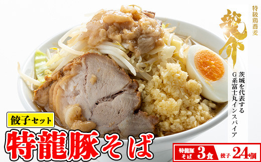 
【セット商品】特龍豚そば×3食＋龍介餃子24個入り×1食セット
※着日指定不可
※離島への配送不可
