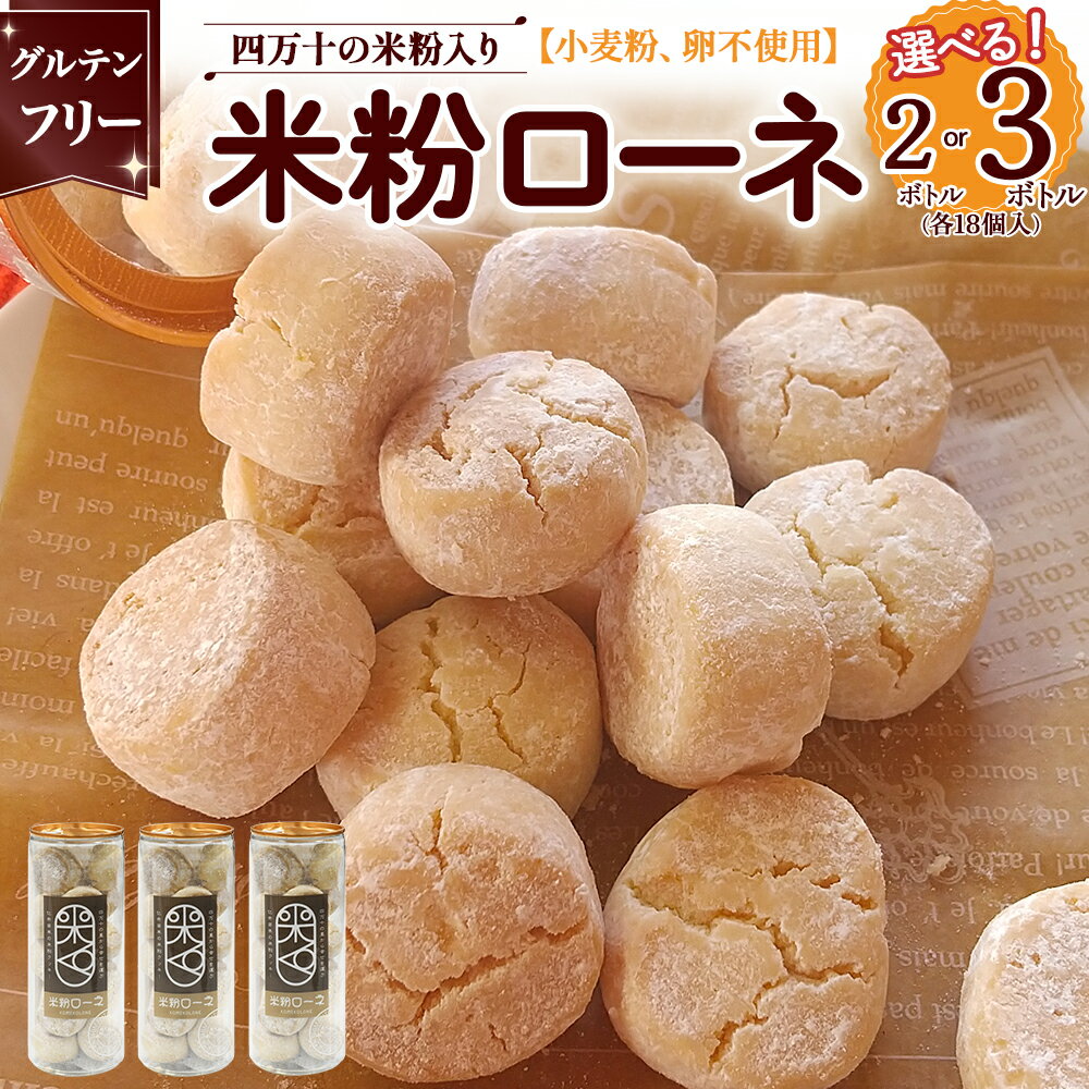 【ふるさと納税】 グルテンフリーのクッキー 米粉ローネ 2ボトル or 3ボトル お菓子 クッキー 焼き菓子 米粉クッキー おやつ グルテンフリー デザート 洋菓子