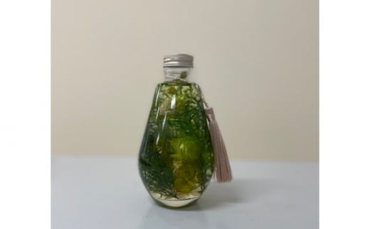 ハーバリウム しずく型 グリーン ／ 【思いやり型返礼品】 インテリア ドライフラワー 大阪府 No.141