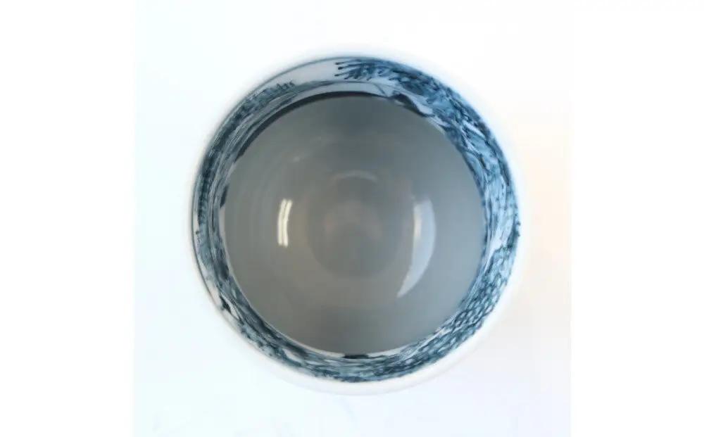 【たち吉】山水角幾何文湯呑（朱）京都 湯呑 陶芸品 人気 おすすめ