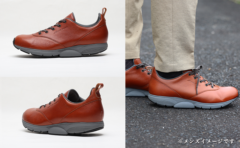 MIDFOOT ( ミッドフッド ) 婦人靴 レザースニーカー MF002JL 25.0cm( ブラウン ) 4E　【 ファッション 靴 シューズ スニーカー レディース 】 【 お洒落 レザーシュー