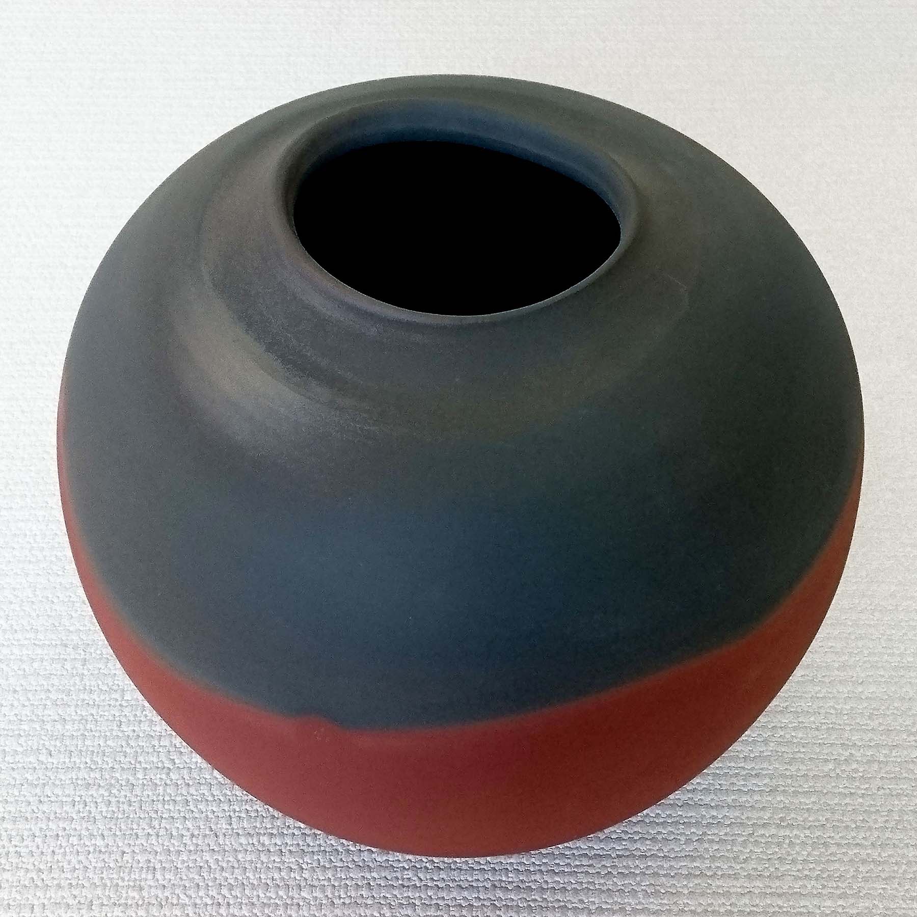 五代伊藤赤水作 無名異窯変壺