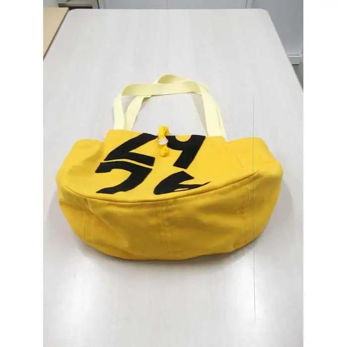 【競走馬調教用ゼッケン使用：ゼッケンバッグ】　トートバッグＬ【3-黄色ゼッケン×黒文字】