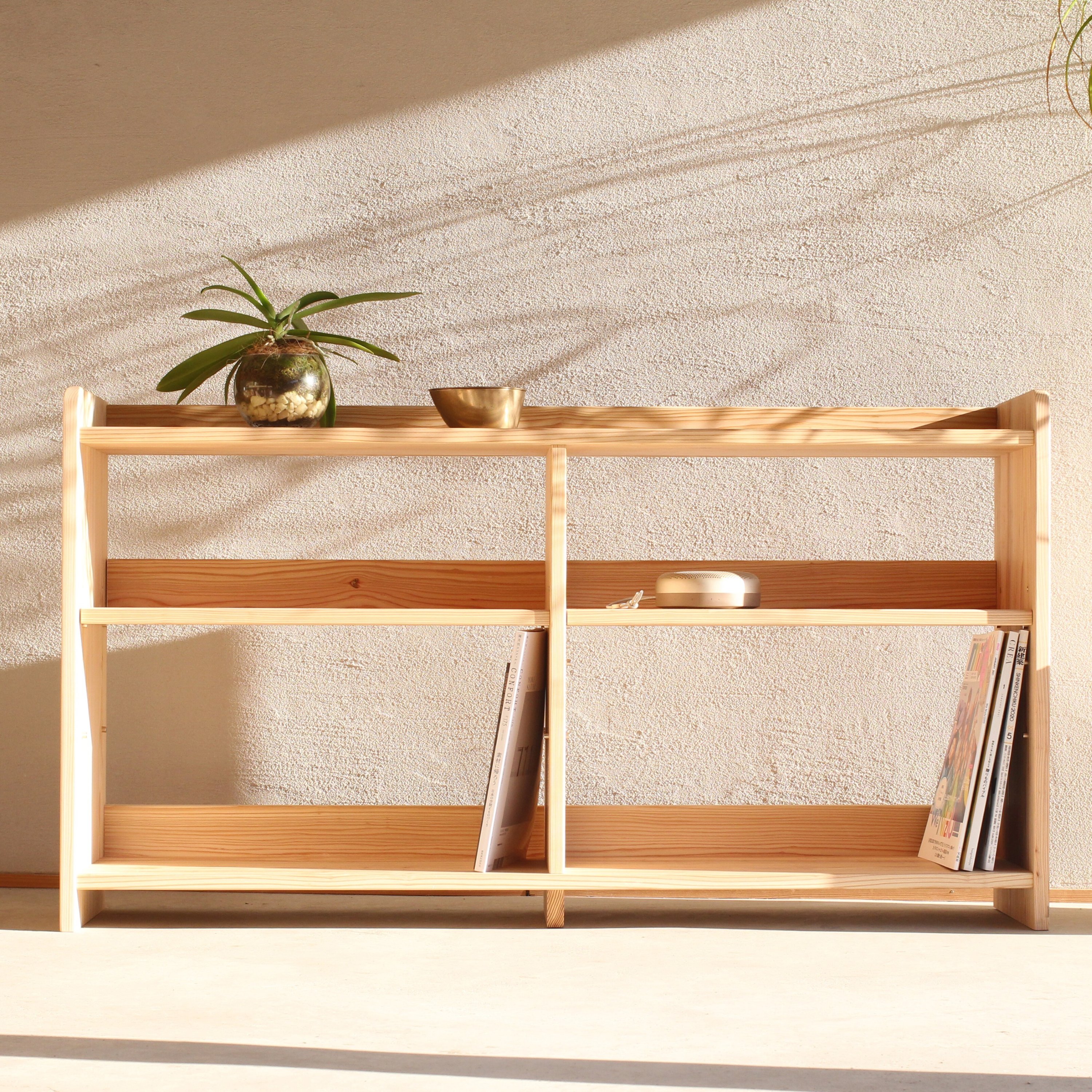 【ふるさと納税】【Foreque】 小国杉 ブックシェルフ 縦型/横型 本棚 木製 天然木 無垢材 文庫本 本収納 収納 棚 書棚 インテリア おしゃれ 贈答用 ギフト Foreque 熊本 阿蘇 南小国町 送料無料