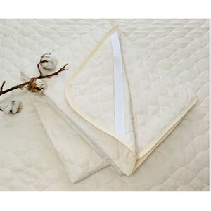 ＜ダブル＞kinacoオーガニックコットンガーゼ敷パッド　140×205　アイボリー1枚　OG-3W