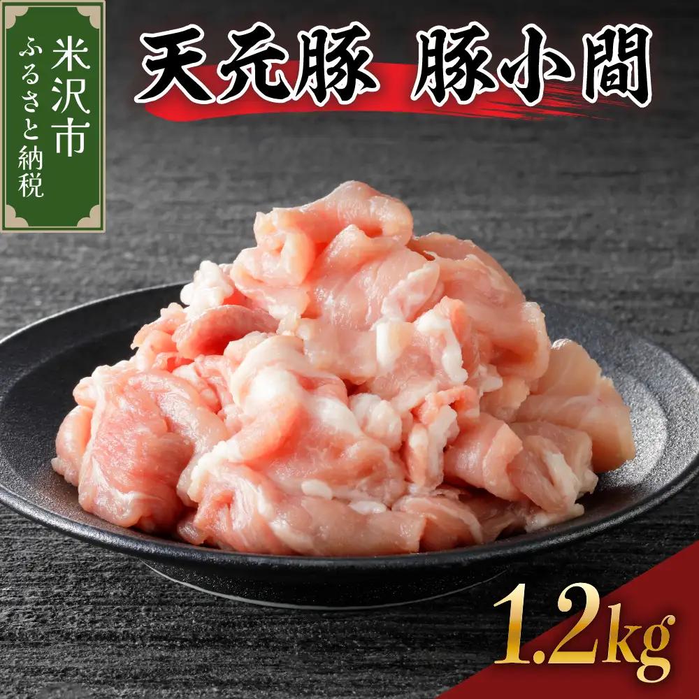 豚肉 小間切れ 1.2kg 天元豚 こま切れ