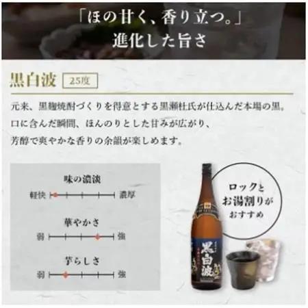 【毎月定期便】鹿児島限定粒露と黒白波 1.8L×各1本セット HH0-0005 全6回【配送不可地域：離島】【4070922】