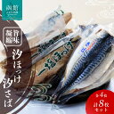 【ふるさと納税】イチヨ水産 汐ホッケ 汐サバ 各 4枚 計 8枚 セット 冷凍 干物 うす塩漬け 鯖 ほっけ 脂のり 旨味凝縮 冷めても美味しい 魚 魚介 焼き魚 海の幸 焼くだけ お手軽 朝食 弁当 おかず 酒の肴 おつまみ 北海道 函館 送料無料 お取り寄せグルメ