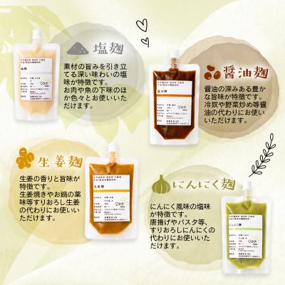 ふるさと納税 西都市 『麹調味料詰め合わせ7種』塩麹・醤油麹・玉ねぎ麹・生姜麹・にんにく麹・中華麹・コンソメ麹[3255] |  | 01