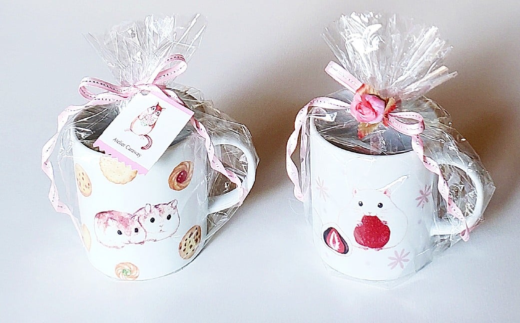 ハムスターのペアマグカップ