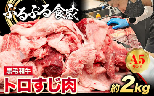 黒毛和牛 トロすじ肉 約2kg 株式会社Demi Enterprise《30日以内に出荷予定(土日祝除く)》大阪府 羽曳野市 送料無料 牛肉 牛 和牛 牛すじ肉 牛すじ 煮込み料理 おでん カレー