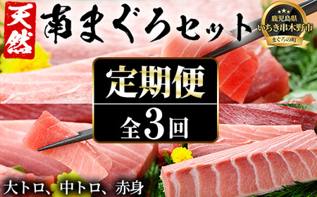 【3か月定期便】極上天然南まぐろ贅沢コース【E-126H】まぐろ マグロ 大トロ 中トロ 赤身 冷凍 小分け