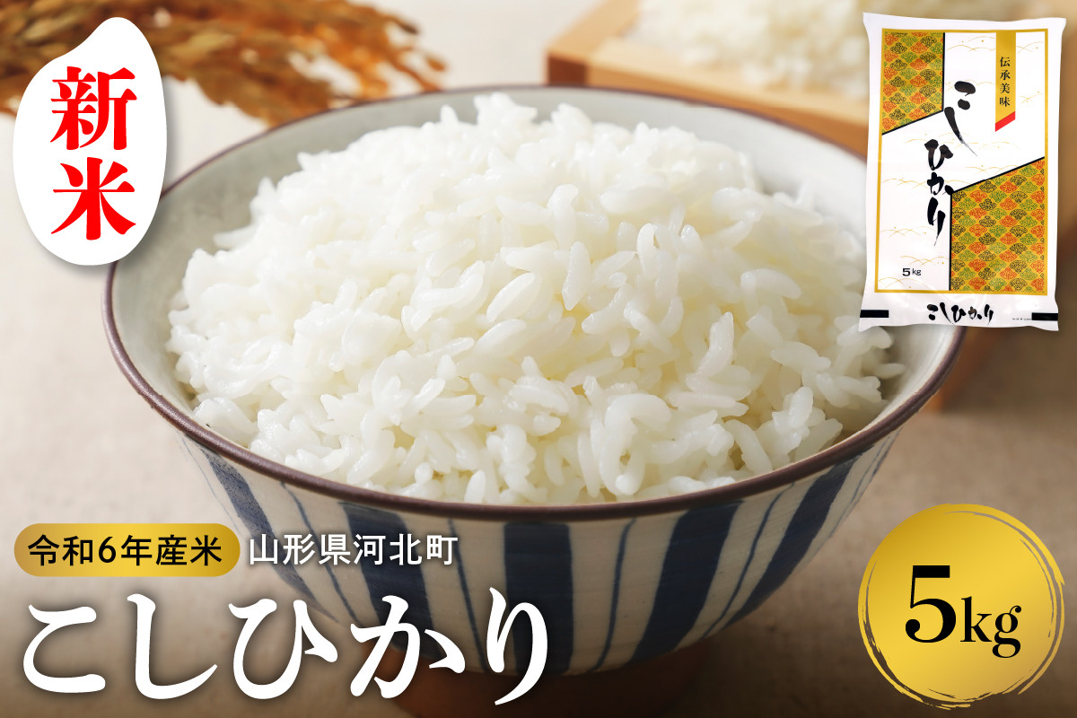 
【令和6年産米】※選べる配送時期※ こしひかり 5kg 山形県産 【米COMEかほく協同組合】
