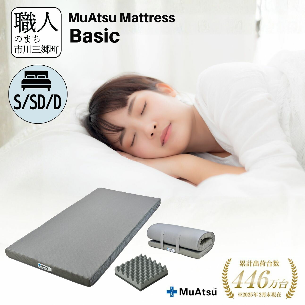 【ふるさと納税】 昭和西川 ムアツ マットレス 選べる サイズ 三つ折り ベーシック Basic 折りたたみ シングル セミダブル ダブル コンパクト ベッドマットレス 体圧分散 通気性 快眠 不眠解消 夫婦 背骨 不眠 夏 蒸れにくい 新生活 健康 熟睡 引越し ふとん