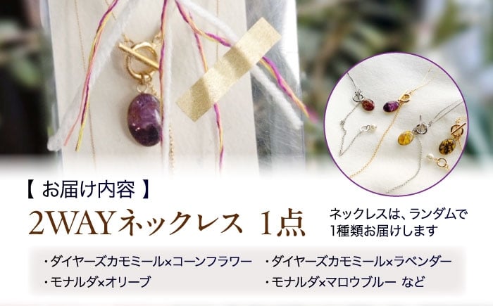 ネックレス アクセサリー 2WAY ナチュラル ハーブ パール レディース