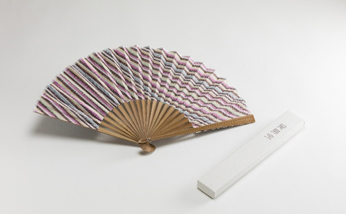 緑守扇 遠州綿紬 扇子(小桜)