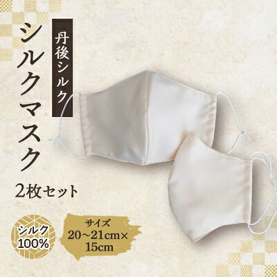 【ふるさと納税】シルクマスク 2枚セット　丹後シルク【1108625】