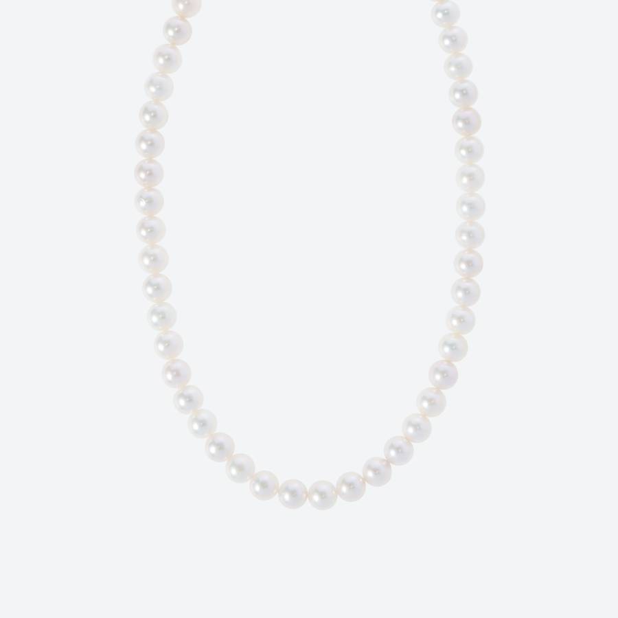 アコヤパール　ネックレス・イヤリング（E8.0mm）セット (白）2(MKhp-012)