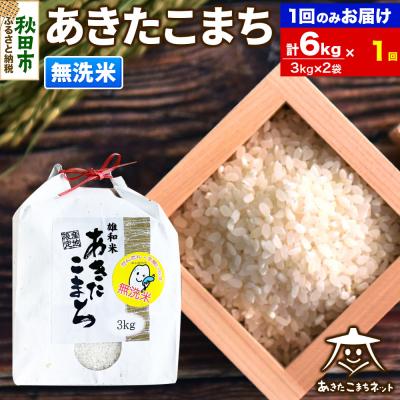 ふるさと納税 秋田市 秋田市雄和産あきたこまち 清流米 6kg【無洗米】|15_akn-cc0601m