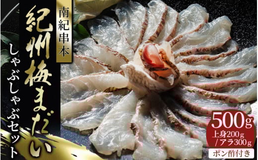 
岩谷水産 紀州梅まだい しゃぶしゃぶセット（じゃばらポン酢付き） / 鯛 真鯛 鯛しゃぶ 梅真鯛 魚貝 海鮮
