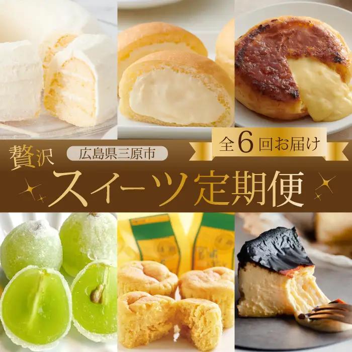 【全6回定期便】贅沢スイーツ 6種食べ比べ お菓子 洋菓子 お取り寄せ ギフト ご褒美 共楽堂 八天堂 むすび チーズケーキ マスカット くりーむパン ポテトT04