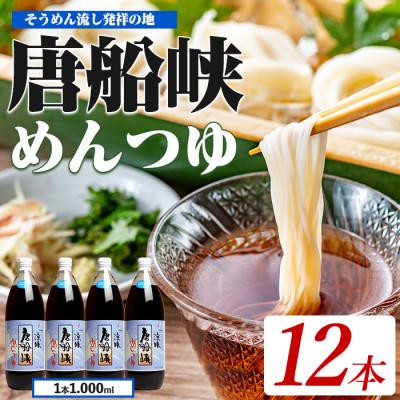 ふるさと納税 指宿市 唐船峡めんつゆ1000ml×12本セット(IB013-008)