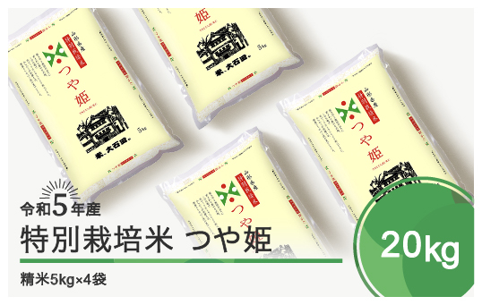 
令和5年産 米 つや姫 20㎏ 大石田町産 特別栽培米 精米
