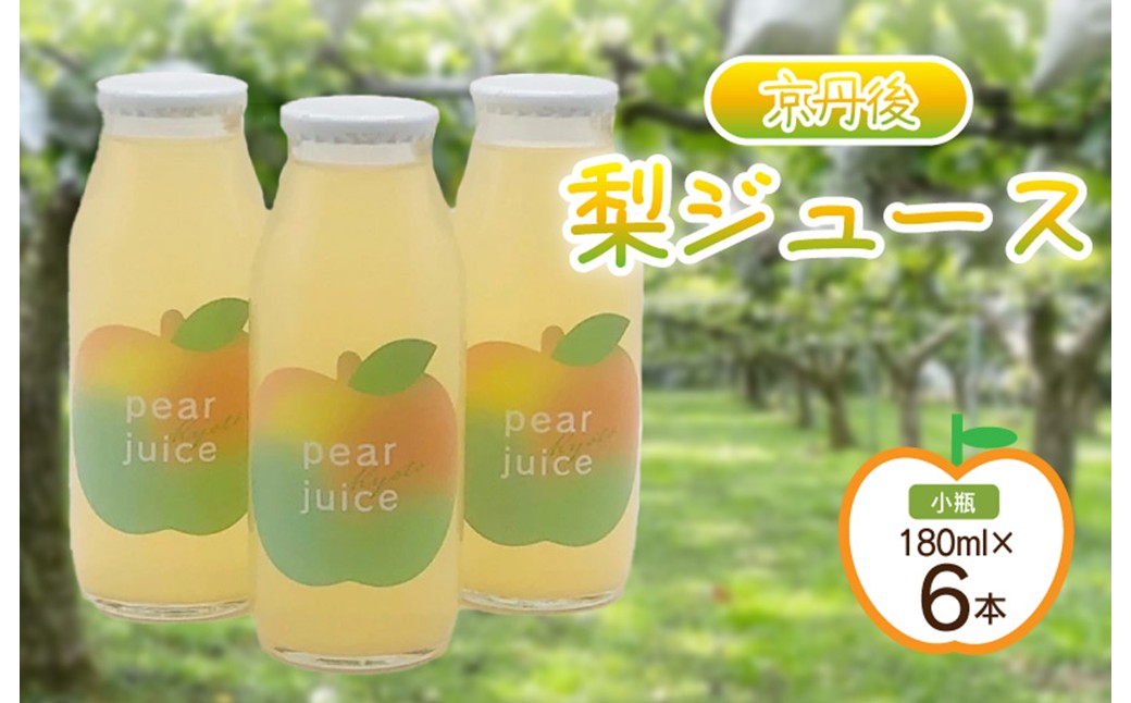 【先行予約】京丹後の梨ジュース 小瓶6本入り（2026年10月下旬～発送） 本数 瓶 ジュース 国産 梨 なし ナシ ジュース ドリンク 飲料 果汁 京都 京丹後 ふるさと納税 梨ジュース　SF00019